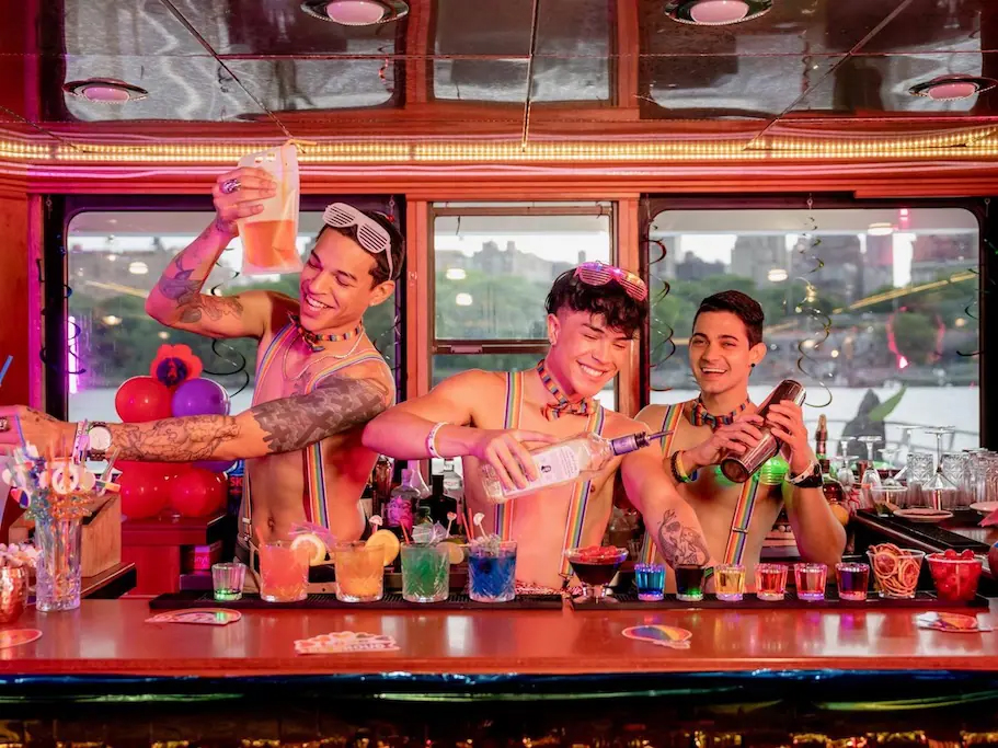 Three males for Pride Party in Cruise